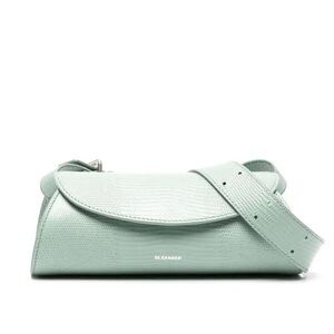 Jil Sander mini cannoli bag in mint green lizard embossed calfskin